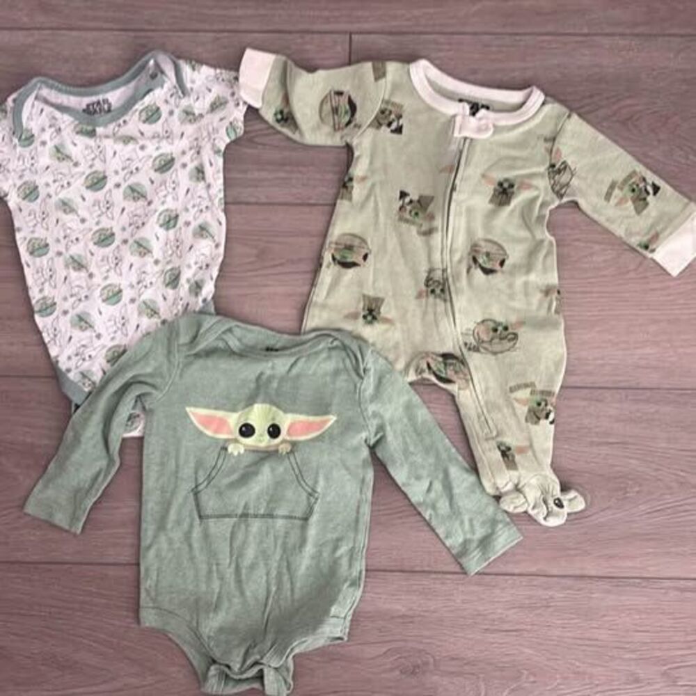 Star Wars Baby Yoda 3-Piece Baby Clothing Lot